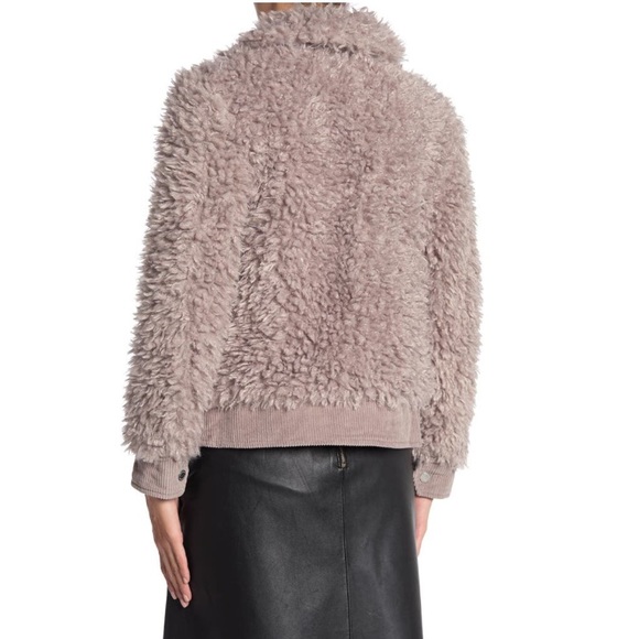 BCBGeneration Zip Front Faux Fur Jacket Size Large - Picture 3 of 8